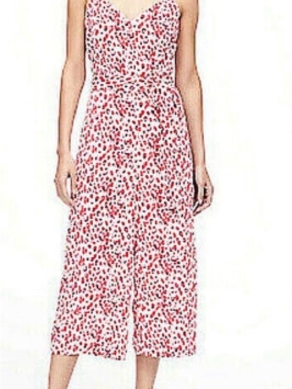 Banana Republic Leopard Print Belted Wide Leg Cropped Jumpsuit NWT